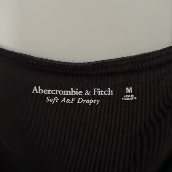 Abercrombie & Fitch Bare Shoulder-Tie Bodysuit One-Piece Thong Back Soft Drapey - Picture 5 of 6